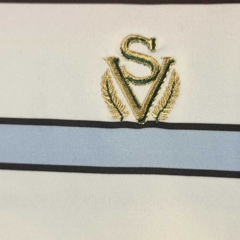 Nike Golf Tour Performance Polo Shirt Sage Valley Golf Club Men's XL Striped - Picture 4 of 10